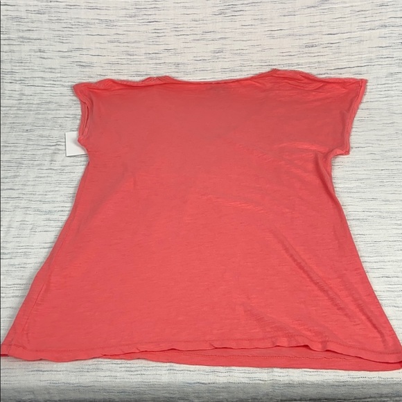 Calvin Klein Jeans Cap Sleeve Tee in Flamingo - Picture 2 of 3
